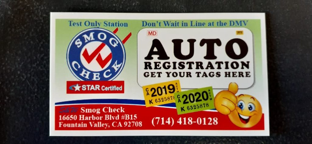 Smog and DMV registration